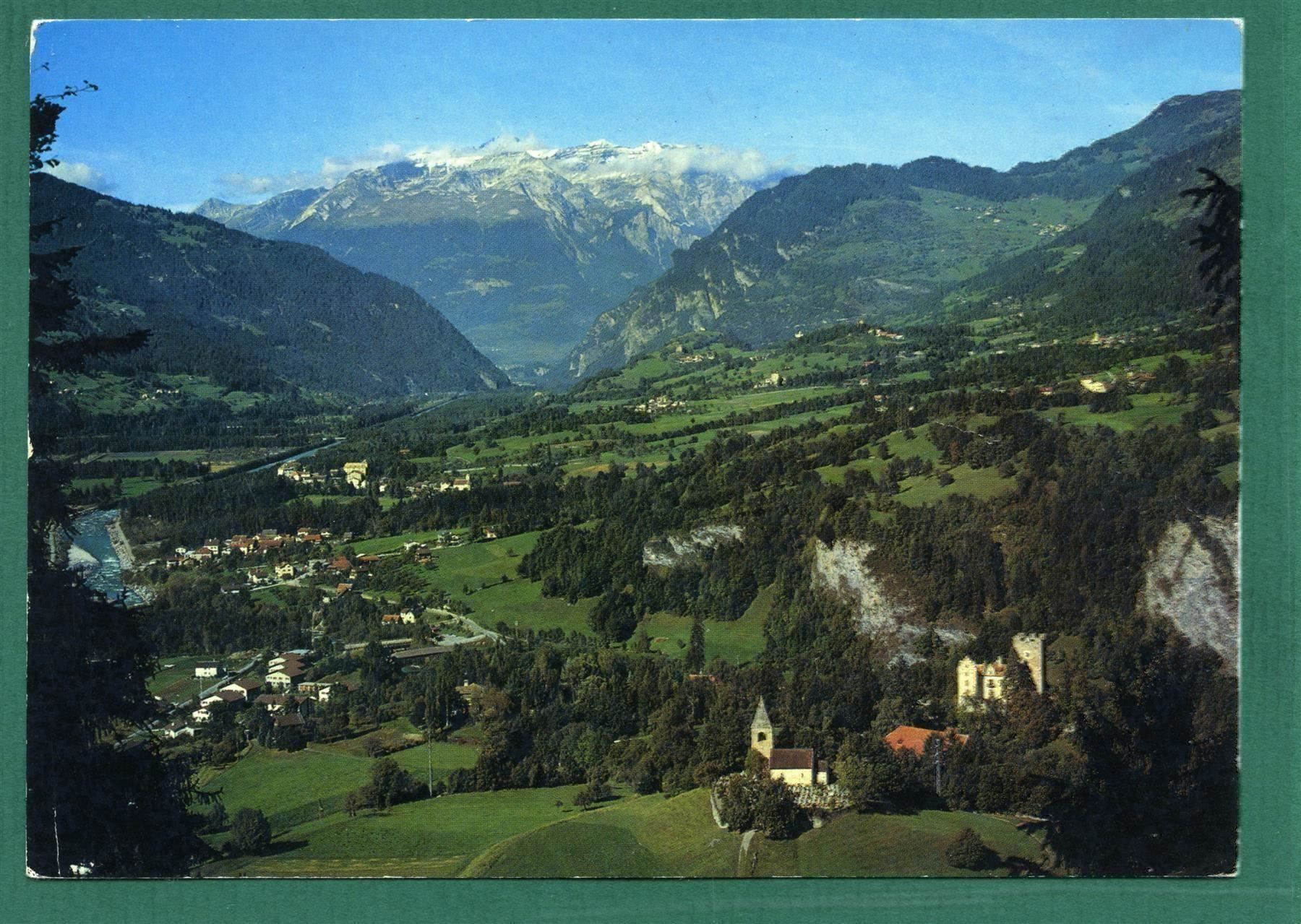 Cartoline postali: Das Domleschg mit Ringelspitze, ungelaufen, Grossformat – Usato da Sargans venduto da Hausi1951