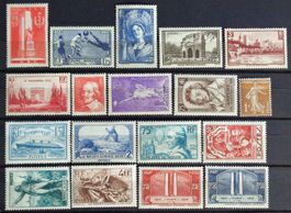 FRANCE 1935 à 1938: Lot de timbres neufs *