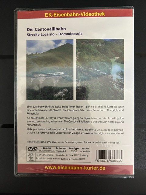 Alle DVDs: Die Centovallibahn, DVD – Neu und originalverpackt aus Flumenthal von Uranus26 1