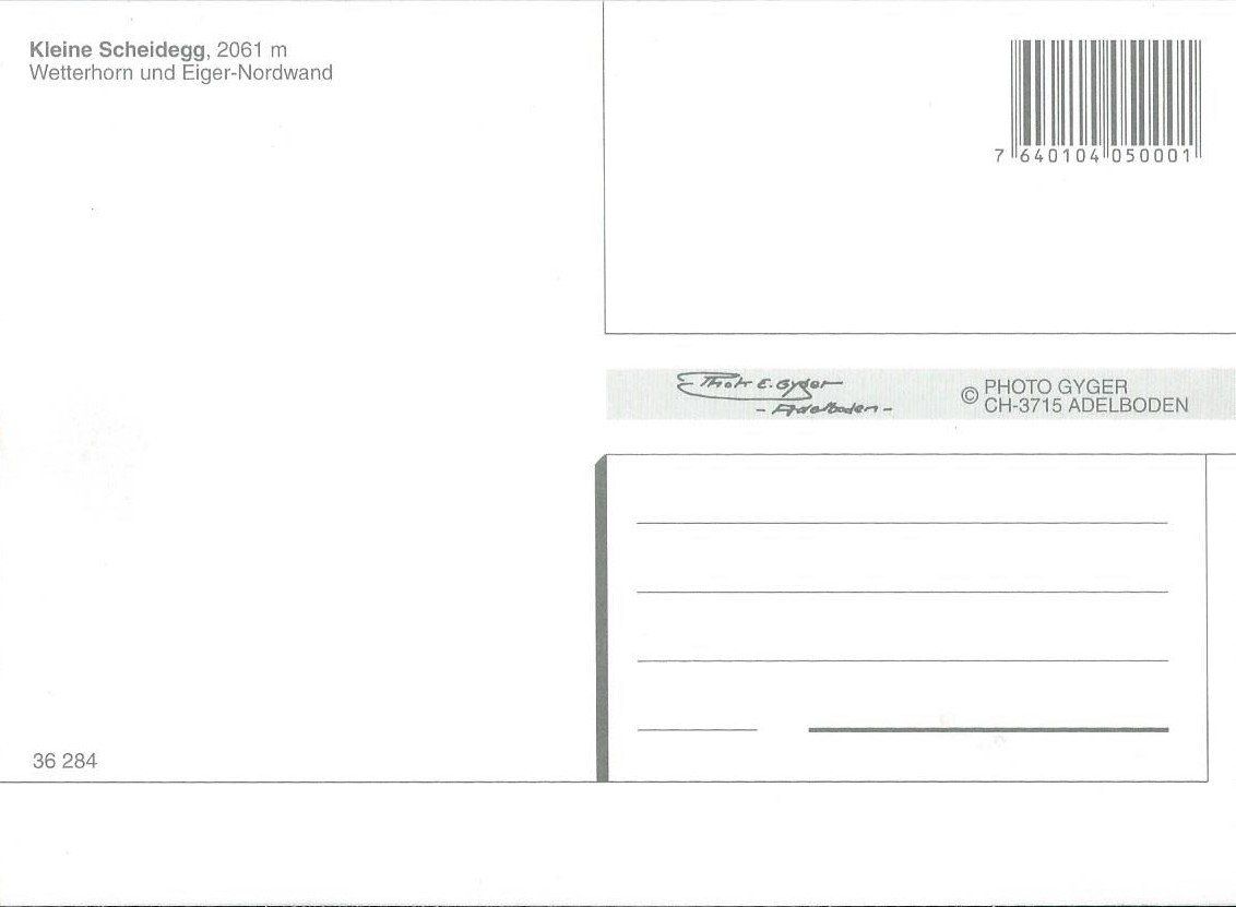 Cartoline postali: Kleine Scheidegg Eiger,Mönch BE – Nuovo (secondo la descrizione) da Rothrist venduto da Stranglehold 1