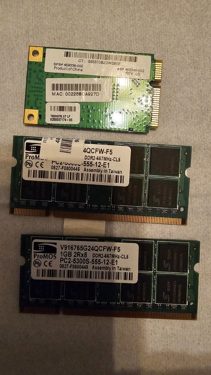 HP RAM & WLAN Karte Set - Ideal für Bastler, Top Zustand! (Neu (gemäss ...