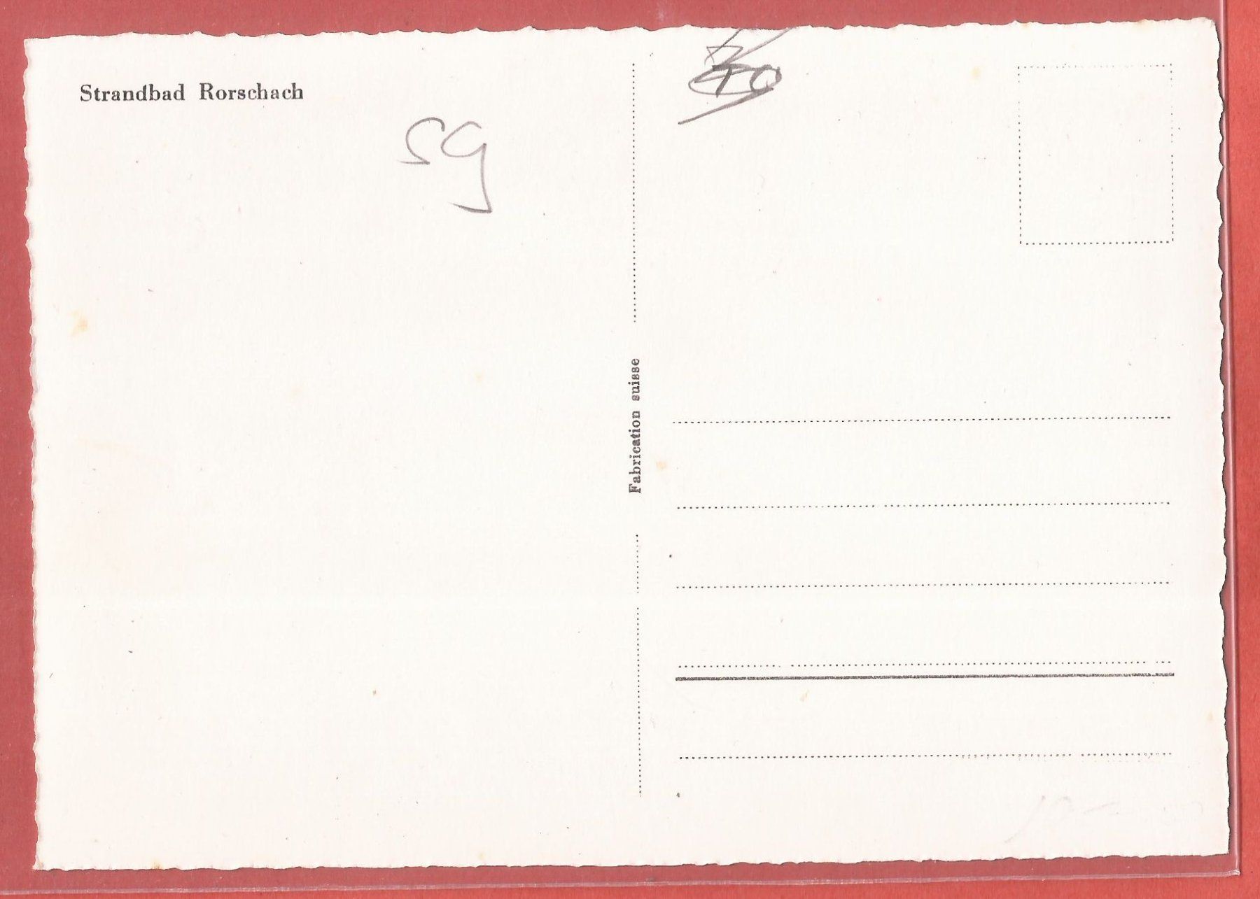 Ansichtskarten: Rorschach - Strandbad Schwimmbad am Bodensee - ca. 1950 – Gebraucht aus Fislisbach von Porano 1