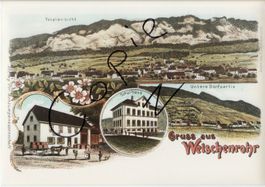 Gruss aus Welschenrohr - (Litho-Ansicht um 1900)