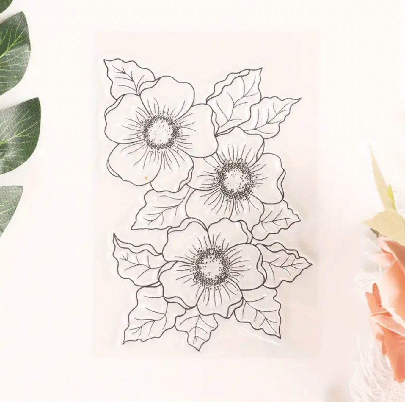 Stempel: Vintage Blumenmuster - Silikonstempel 11x16cm – Neu und originalverpackt aus Frenkendorf von jazzplatten 2