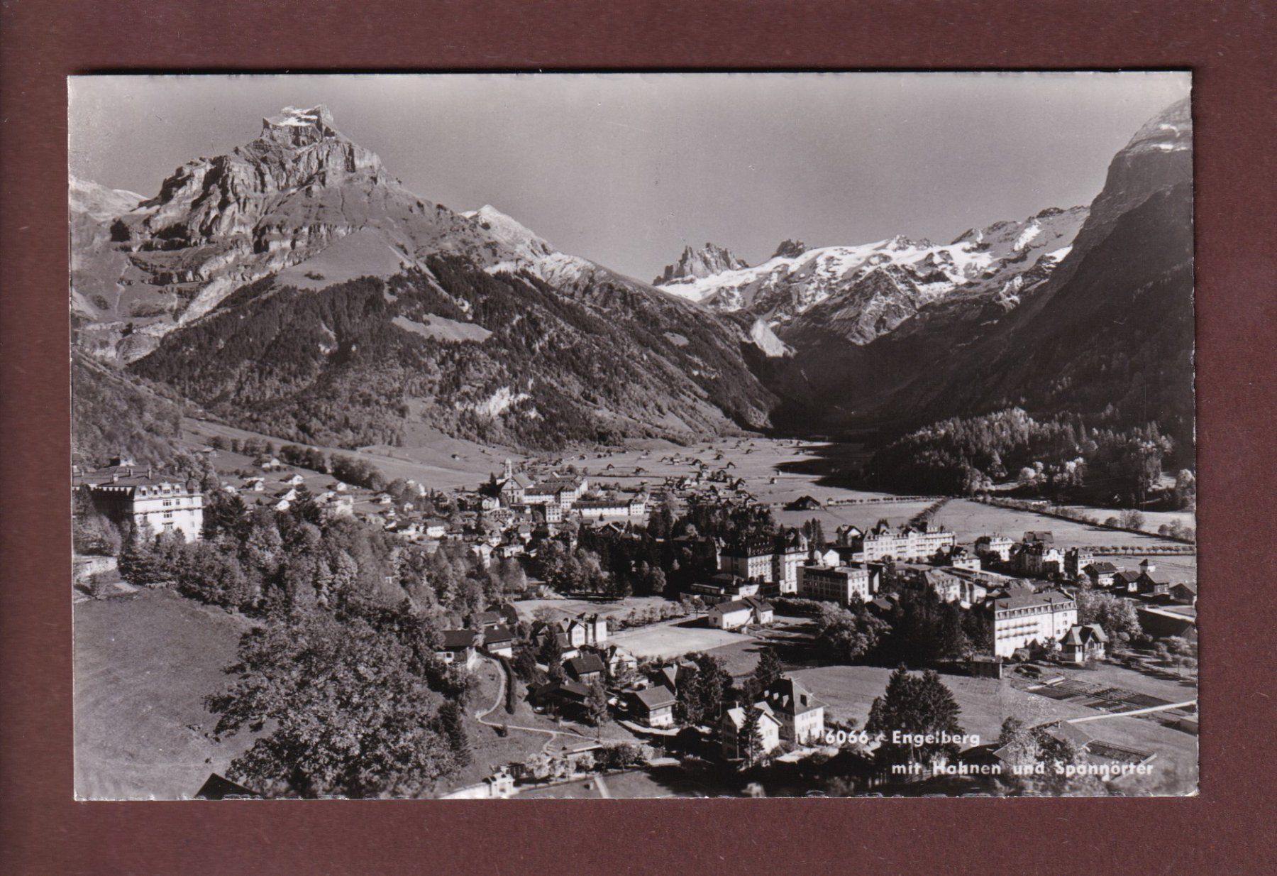 Cartoline postali: ENGELBERG - Hahnen - Spannörter - 1956 – Usato da Pully venduto da nicecards