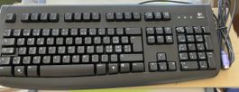 Logitech delux 250 Tastatur KBD PS2 in schwarz