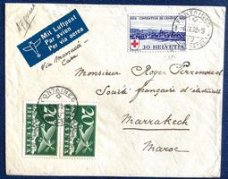 1939 - Flugpost Brief nach Marrakesch (Marokko)