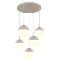 Pendelleuchte, Glas, 5 Strahler, 57 cm Ø