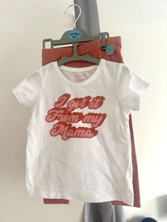 Ensemble t-shirt et legging fille 98cm Primark bon état