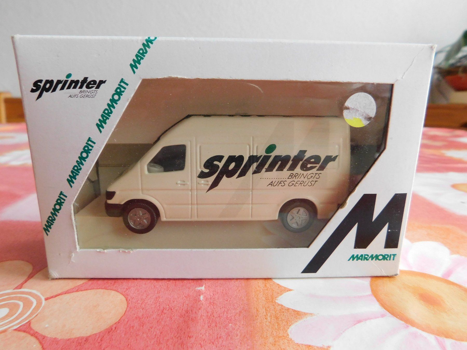 Siku Modellini d'auto: Siku Mercedes Sprinter Werbemodell Marmorit – Nuovo (secondo la descrizione) da Strengelbach venduto da Wedi73