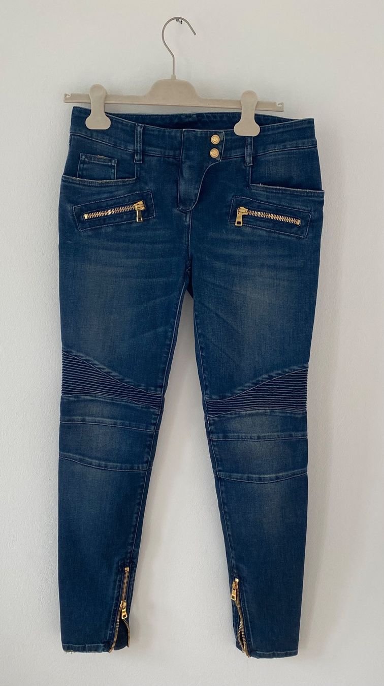 Balmain Jeans: Jeans, Balmain, Bikerstyle, Grösse 40 – Nuovo (secondo la descrizione) da Bern venduto da L.I.A.
