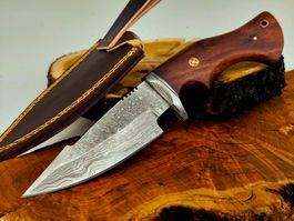 Top 1A Damast Messer Knife echter Faltenstahl handgeschlagen