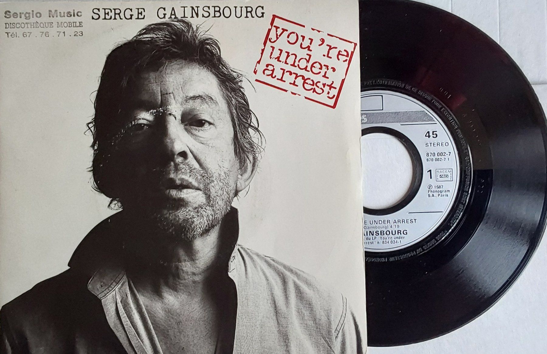 Schallplatten: Vinyl Single  - Gainsbourg  - Fr 87 - VG+ – Gebraucht aus Villeret von Fil11