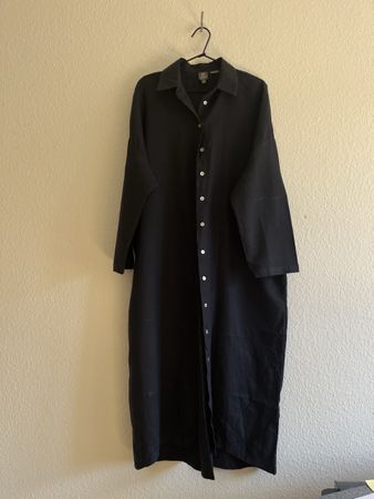 Robe d'été bleu marine en lin mélanger– Taille S/M 49