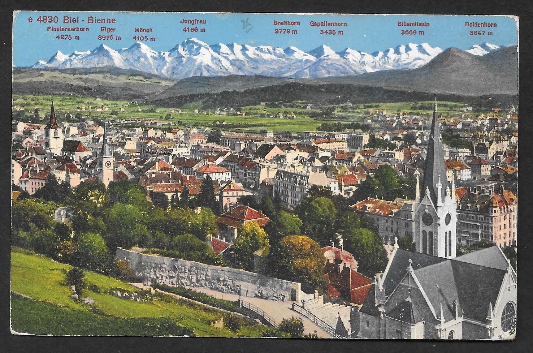 Cartoline postali: Biel - Bienne Stadtansicht – Usato da Olten venduto da clotaldi