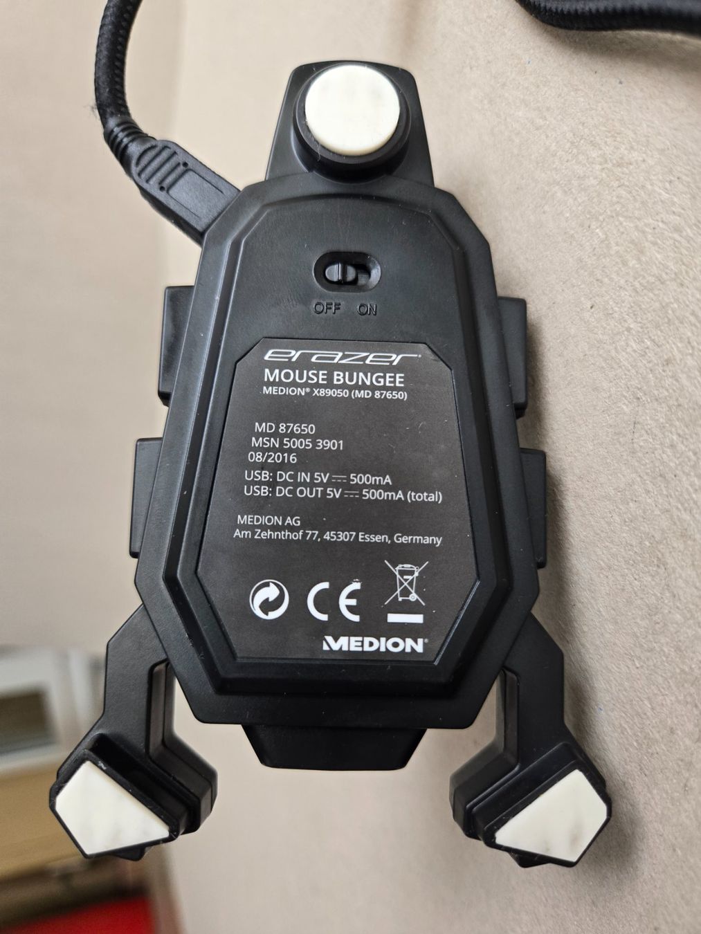 Hubs & Switches: Medion Erazer Mouse Bungee X89050 USB Hub – Gebraucht aus Hunzenschwil von Fluz 4