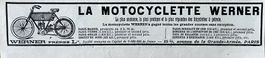 Werner Motorrad- Alte Werbung / Ancienne publicité 1905