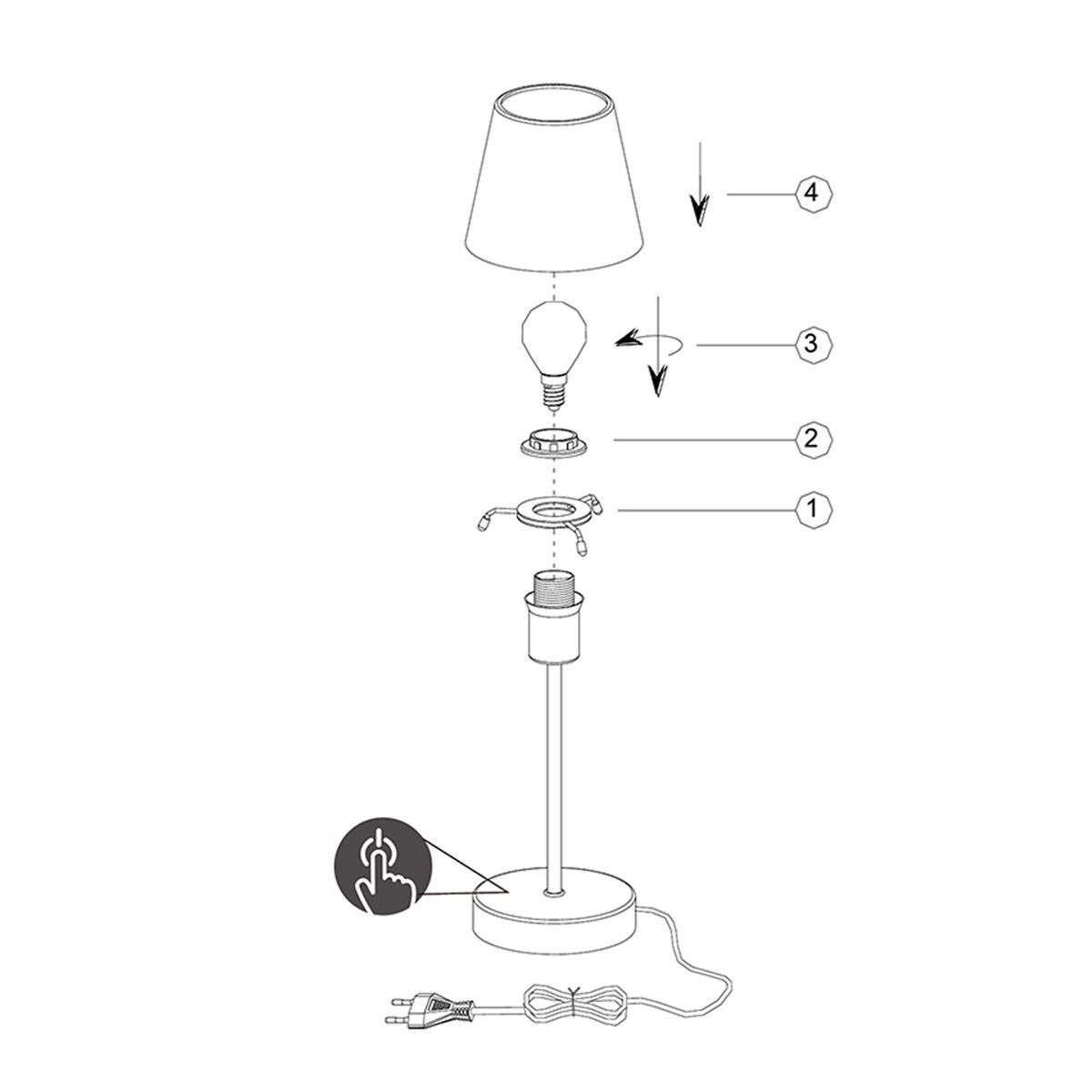 Lampade: Tischleuchte, Messing, 32 cm Höhe, IP20 – Nuovo (secondo la descrizione) da Kreuzlingen venduto da Smart-Light 3