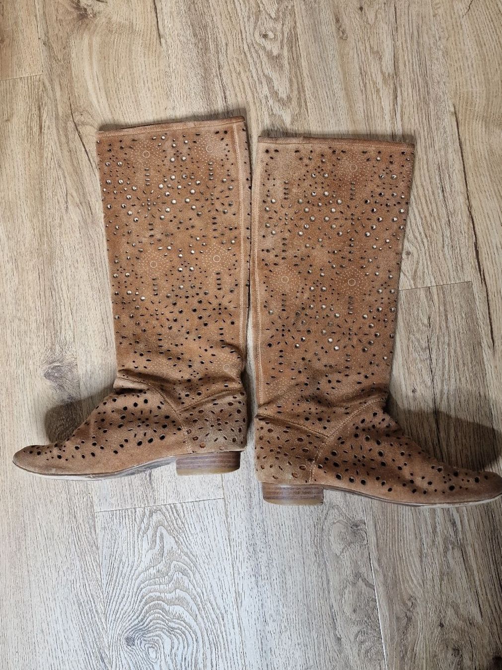 Scarpe da donna: Braune Stiefel, Gr. 36, Wildleder – Usato da Mönchaltorf venduto da nzhuravel 2