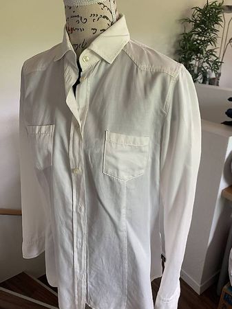 Damenbluseb Bluse weiss mit Seide Grösse 42 Jacques Britt