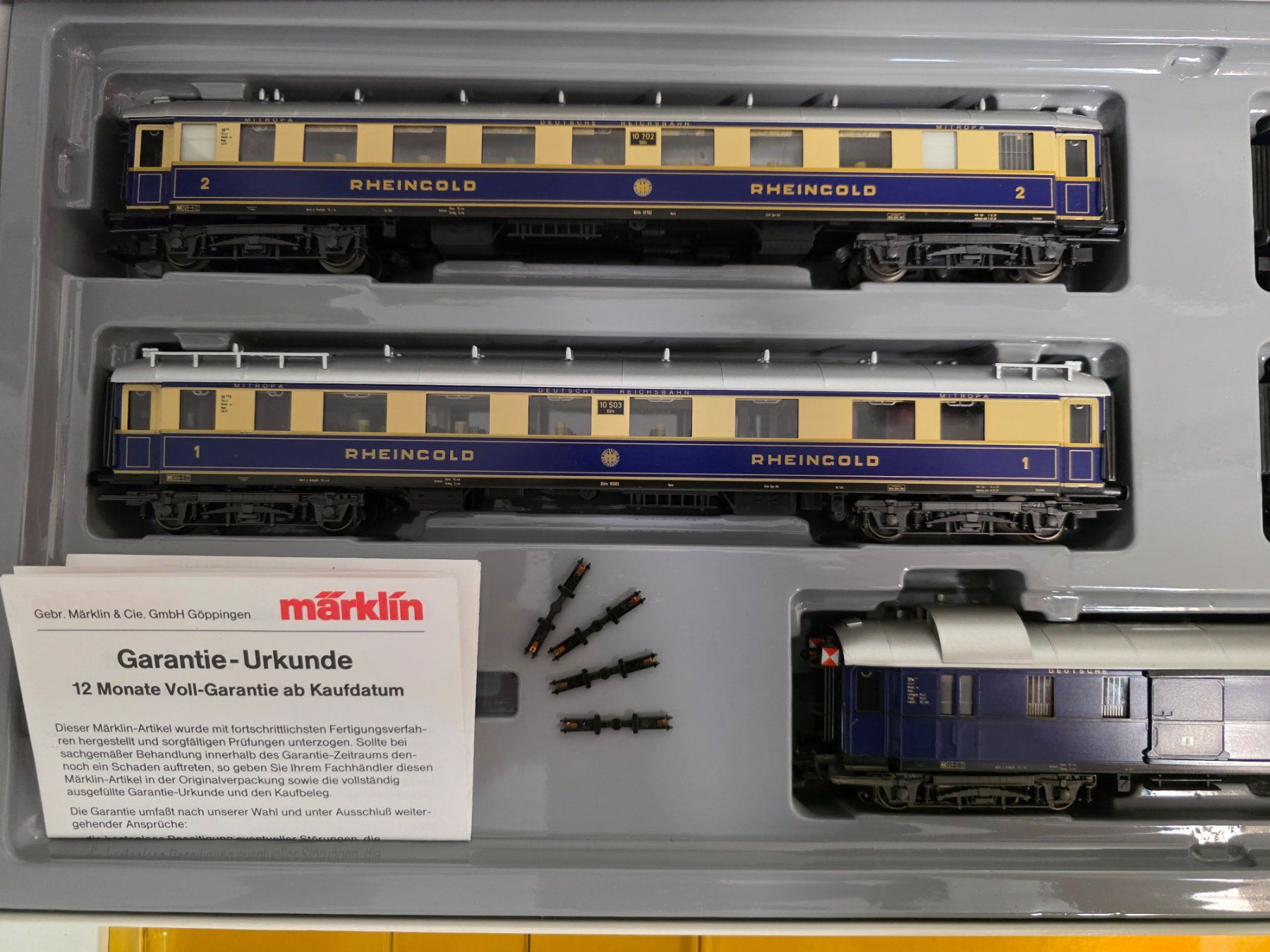 Märklin Modelleisenbahnen: Märklin: 4228, Wagen-Set "Rheingold" – Neu (gemäss Beschreibung) aus bassecourt von biagio101 3