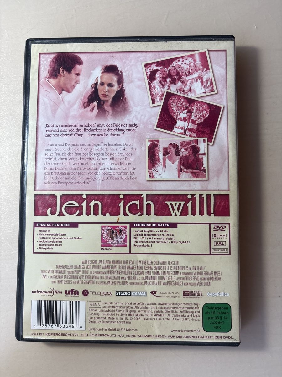 Tutti i DVDs: Jein, ich will (0325) – Usato da Ruswil venduto da Slivio_ 1