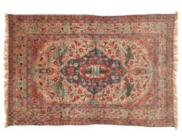 Rare Tapis / Teppich/ Carpet en soie, Iran, XIXe s