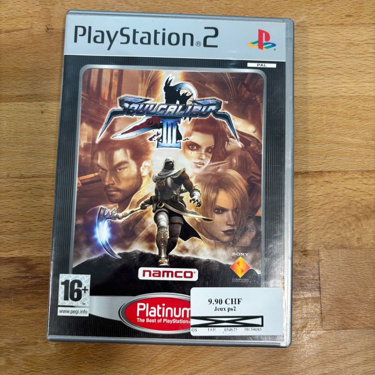 SoulCalibur III Sur PS2 – Édition Platinum, Complet, Bon état, Jeu De Combat Namco