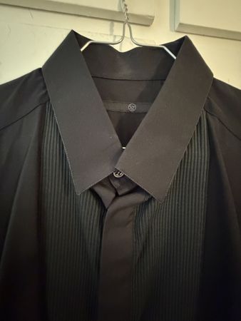 Camicia nera Bernd Schuermann taglia 42 made in Italy