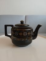 1890-1910 Tschechoslowakei " JS " Schwarze Keramik-Teekanne