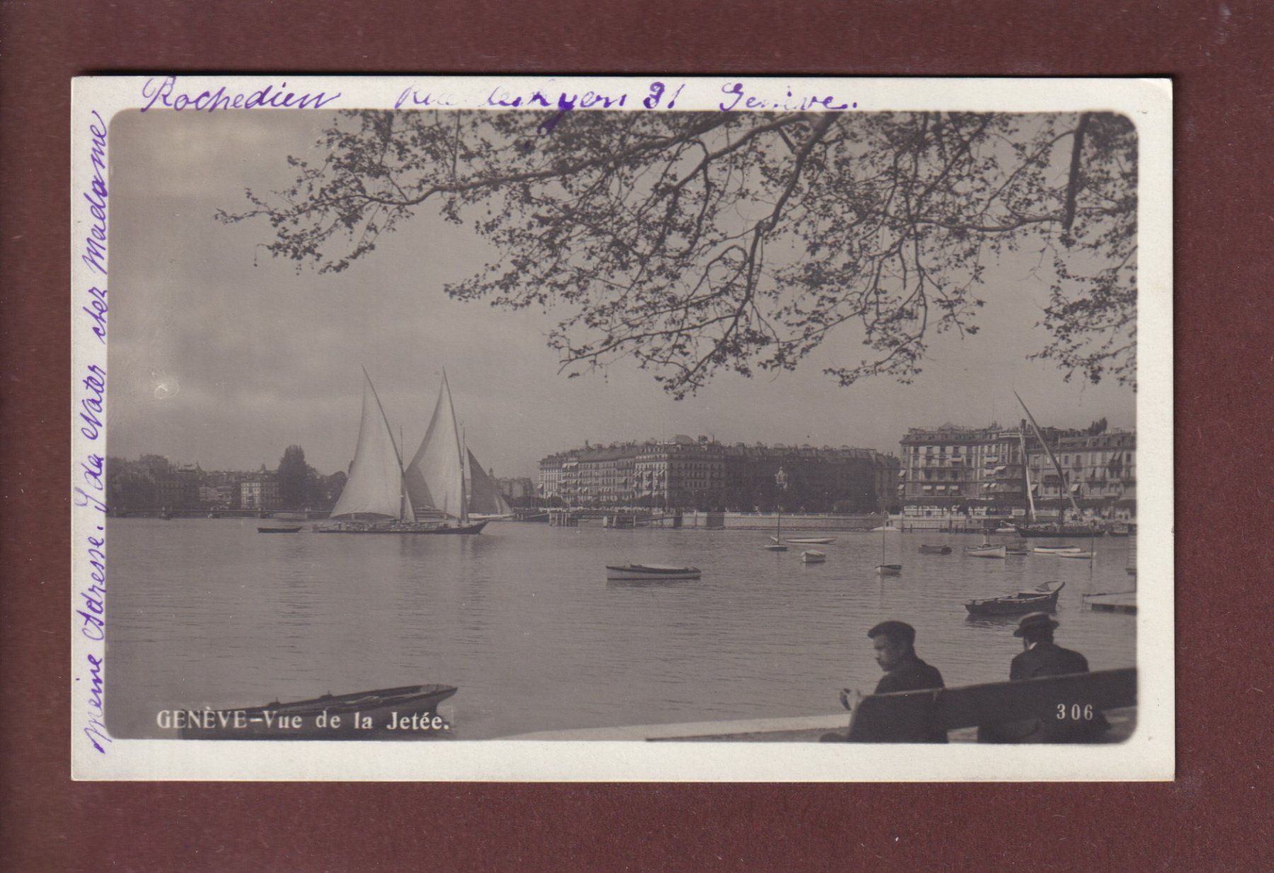 Cartoline postali: GENEVE - Vue de la Jetée - 1910 – Usato da Pully venduto da nicecards