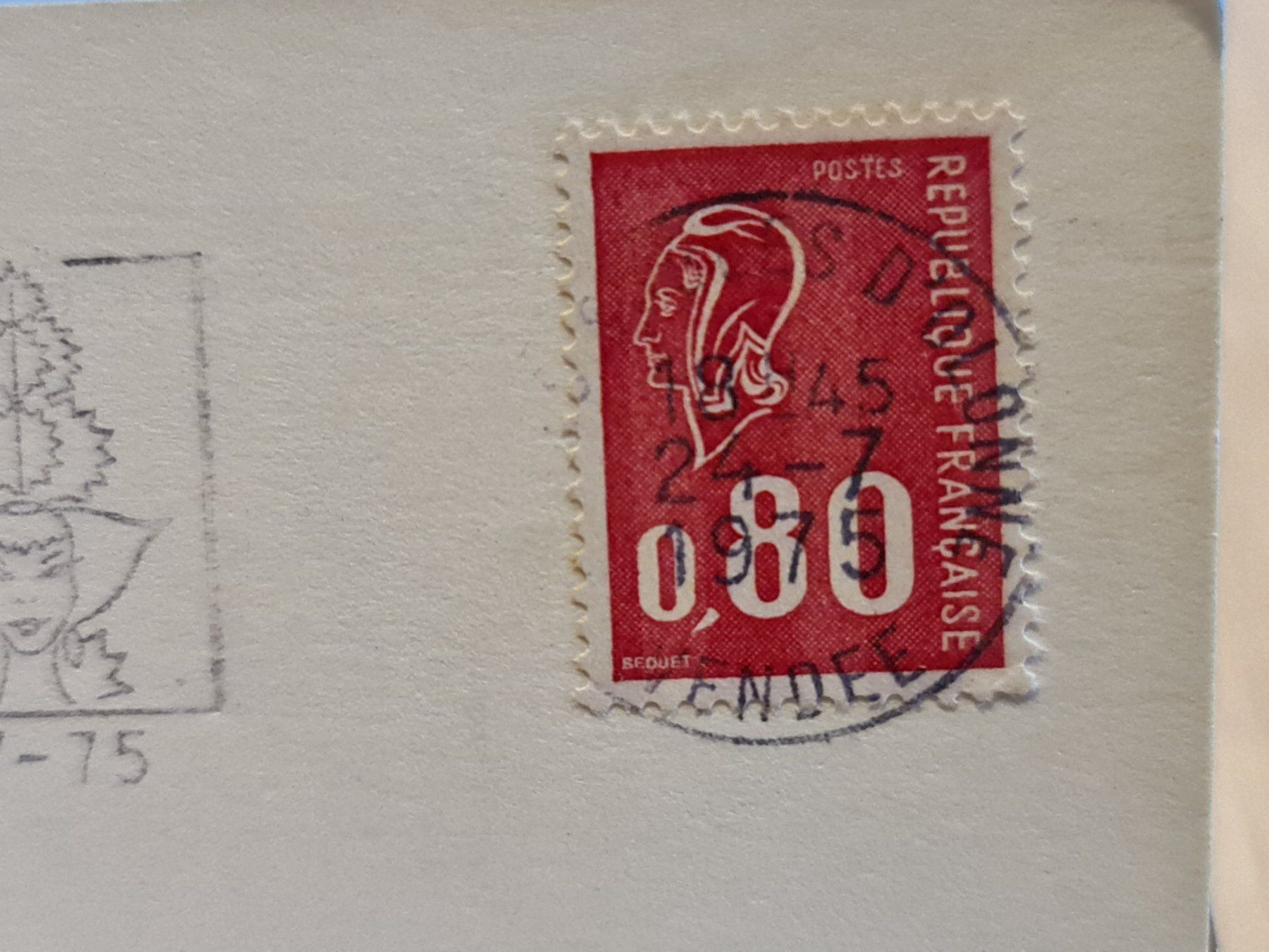 Cartoline postali: Ansichtskarte Au Pays de Monts 1975 – Usato da Dintikon venduto da Vexi 1