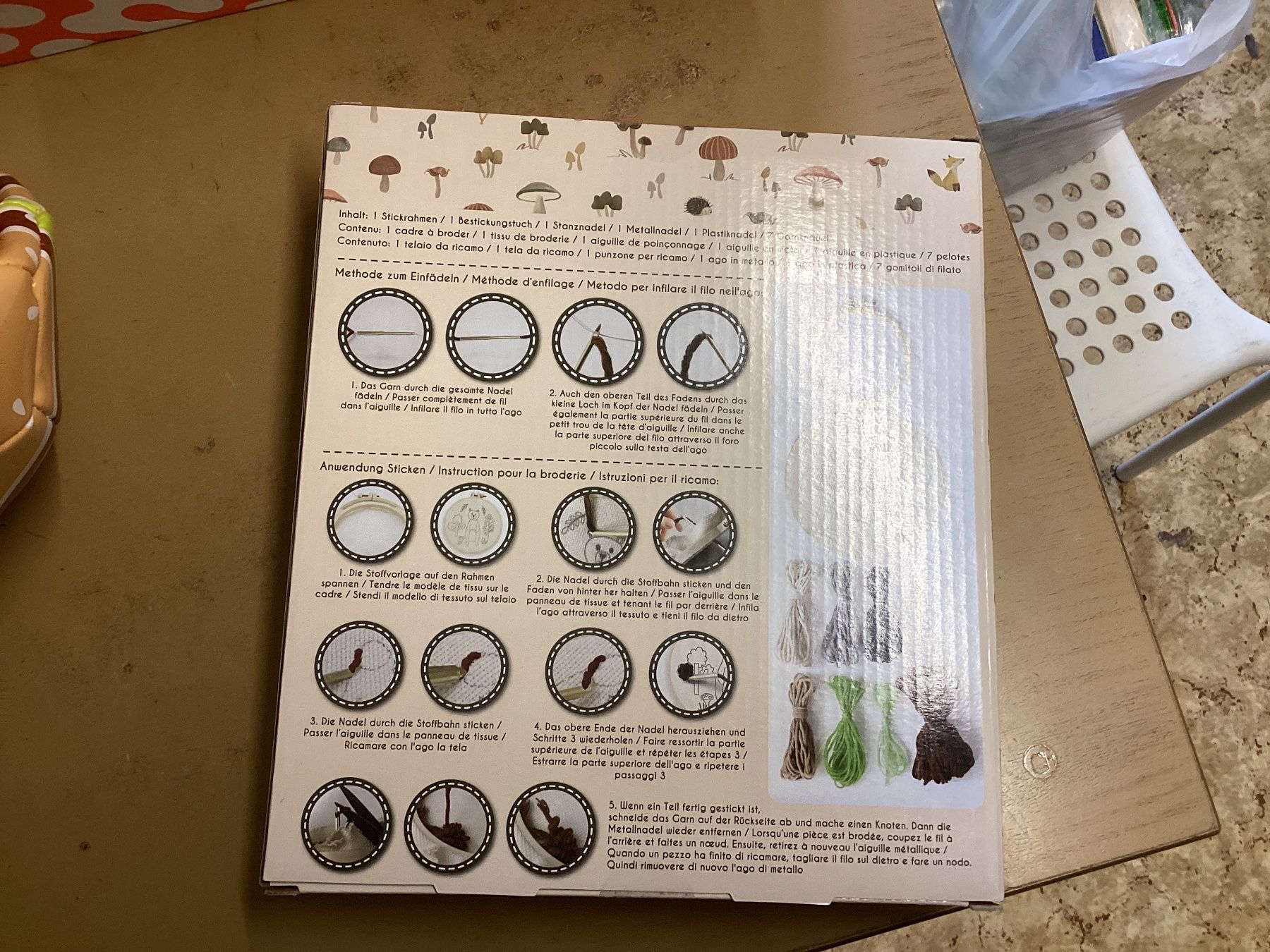 Kit bricolage: DIY Stickbild Bär Stickset Punch Needle neu – Nuovo e nell'imballaggio originale da lyss venduto da Dsll 1