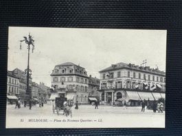 A Karte Mulhouse Place Nouveau Quartier  1933  (G104)