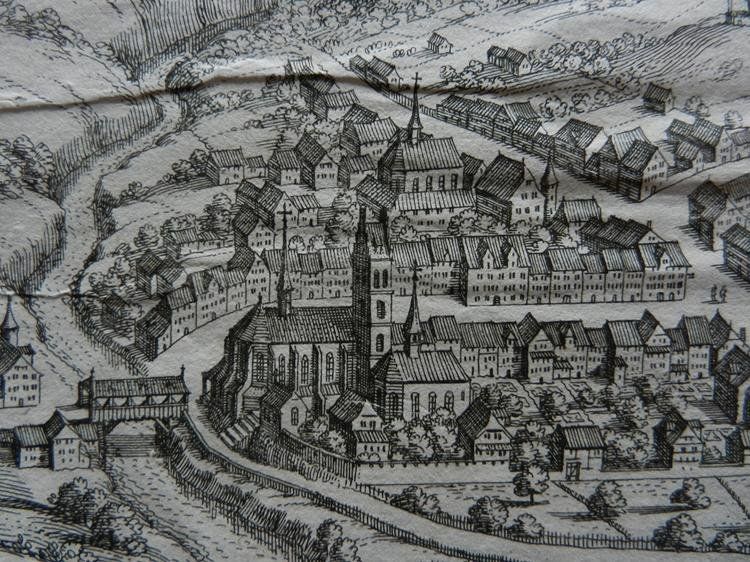 Incisioni: Appenzell Herisau von Merian – Usato da Risch venduto da Rischli15 5