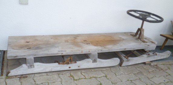 Slitta: Idealer Steinalter Bob - Schlitten mit Lenkrad – Usato da Effretikon venduto da Heimstudio 1