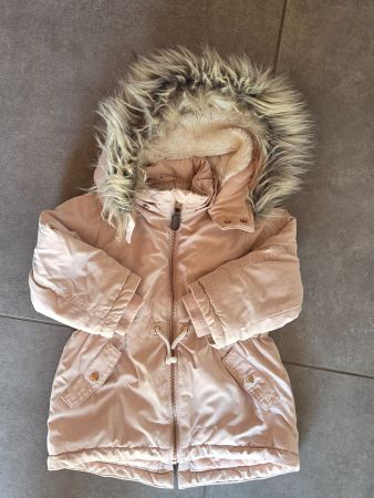 Mantel mit Kunstfell-Kapuze, H&M (LOGG), Grösse 92