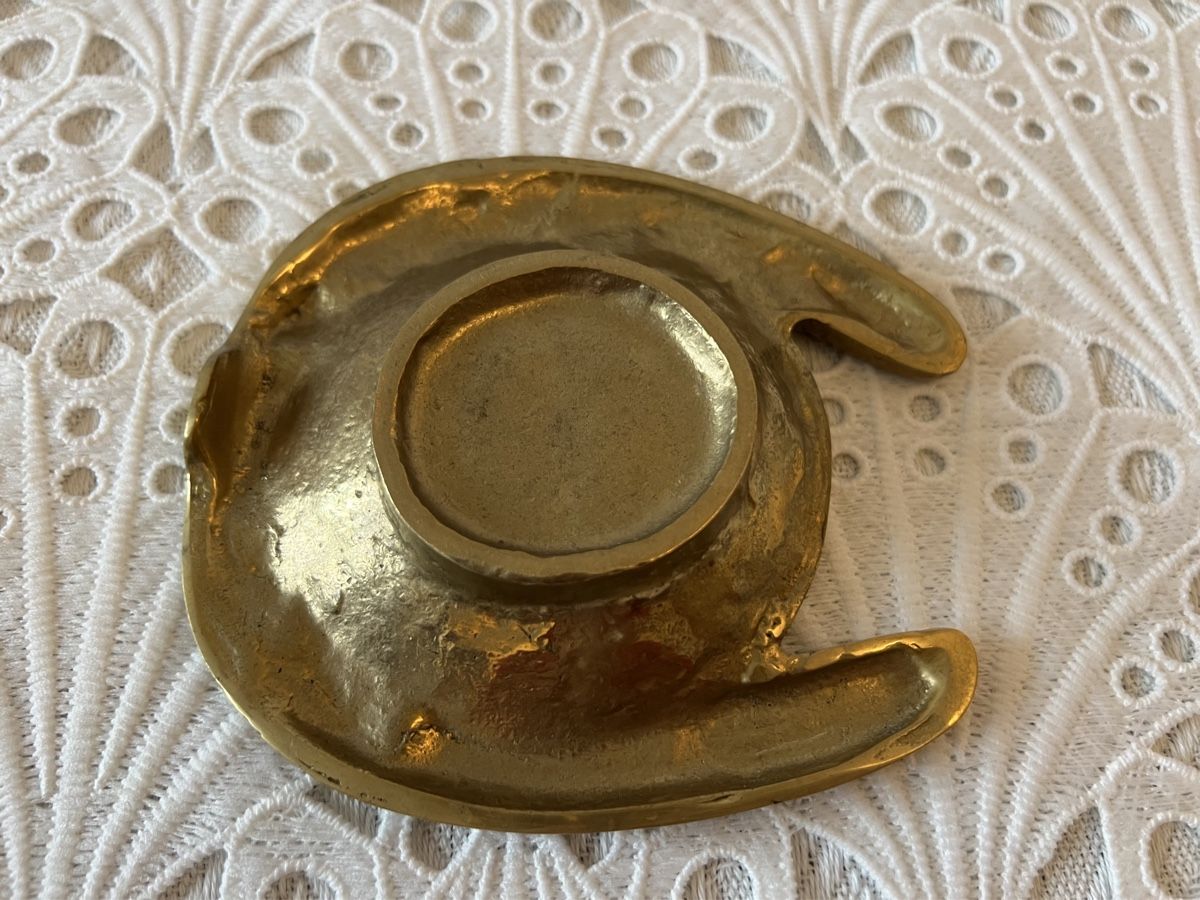 Aschenbecher: Schwerer Messing Aschenbecher Art Deko 700 Gram – Gebraucht aus Frenkendorf von Only1 3