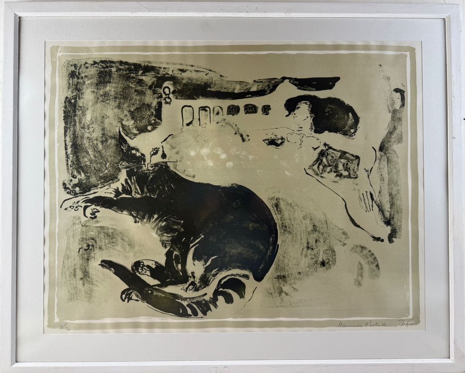 Hannes Portmann (1927 - 2007) Grosse Lithographie Hsigniert 1