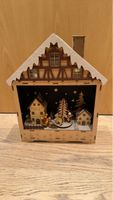 Weihnachtsdeko Holz, Winterdorf mit Beleuchtung, Top Zustand