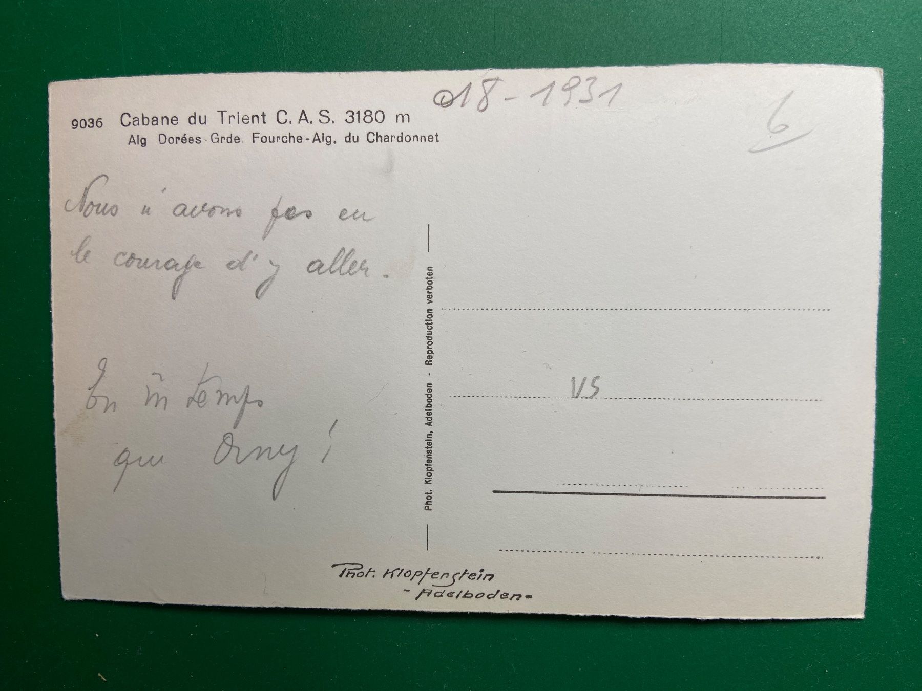 Cartoline postali: Cabane du Trient C.A.S. – Usato da Steg VS venduto da _vinci_ 1