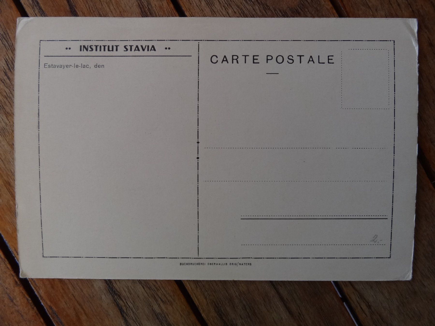Cartoline postali: Estavayer-le -Lac - Institut STAVIA – Usato da St Léonard venduto da Riglin 1