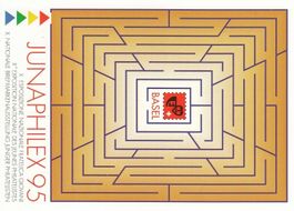 JUNAPHILEX 95 Nat Ausstellung junger Philatelisten Postkarte