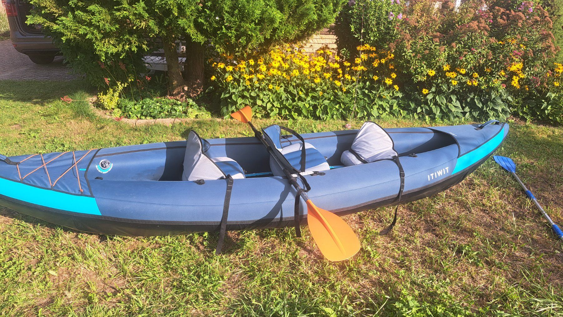 Decathlon Barche: Itiwit Kajak, aufblasbar - ideales Sommer-Freizeitboot! – Usato da Maienfeld venduto da Marcello.68 1