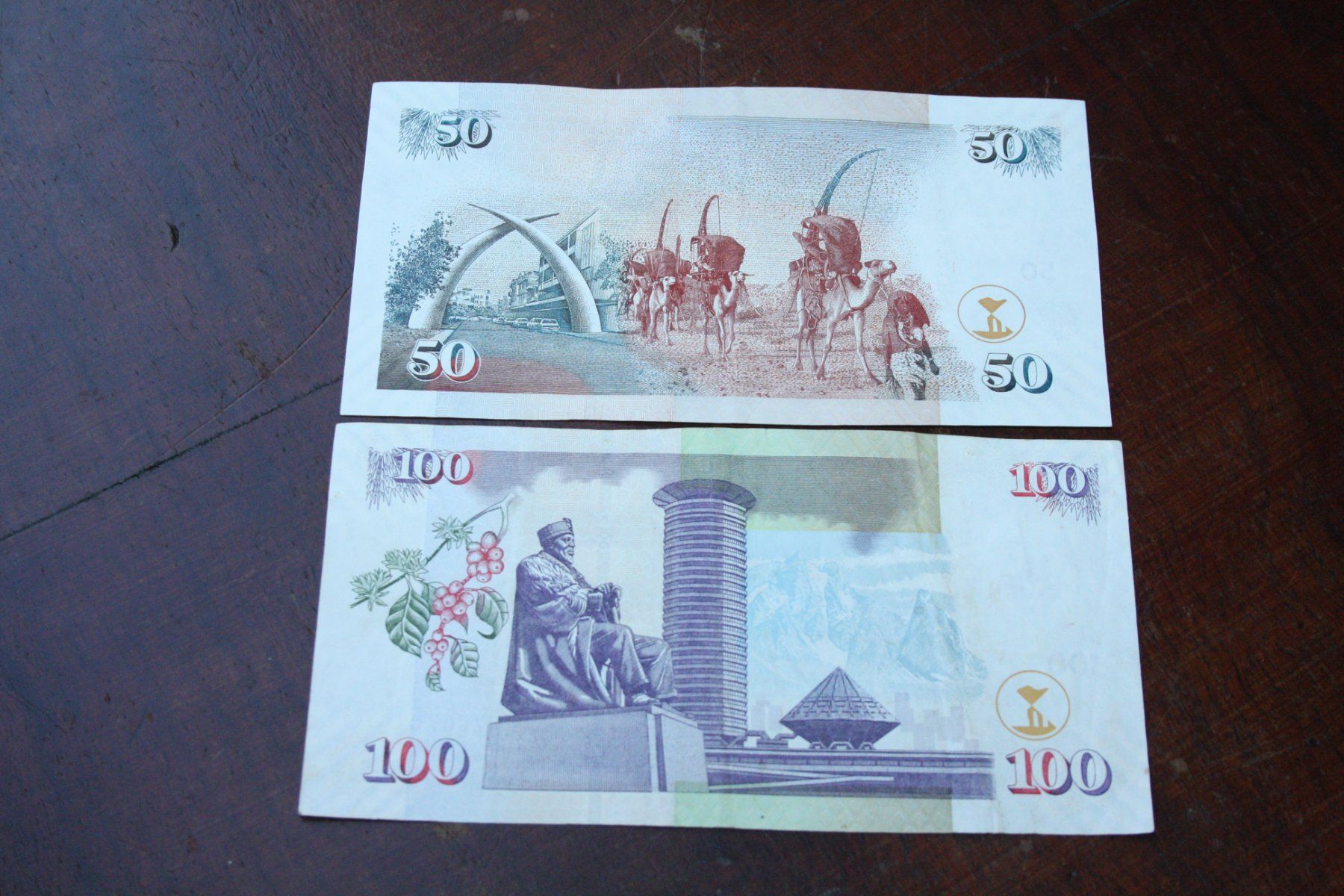 Banconote: Kenya 2 billets différents 2010 – Usato da Cormondrèche venduto da Hermes.monnaies 1