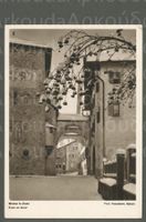AK sw Zuoz GR Dorf Winter,Anti-Alkoholismus-Reklame ≈1934 