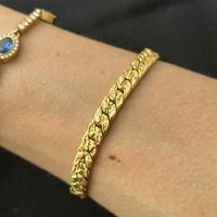 Wunderschöne massive goldene Panzerkette