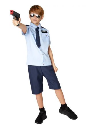 Polizei Kostüm Grösse 104 für Kinder Fasnacht👮‍♂️!