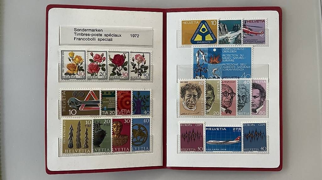 Alle Briefmarken: Schweizer PTT-Sondermarkensammlung von 1972 – Neu und originalverpackt aus Itingen von Weiler1 1