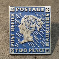 W439 - Pin Briefmarke TWO PENCE Post Office Mauritius